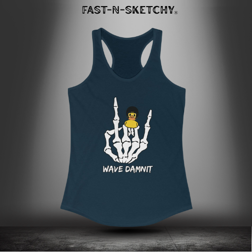 Jeep Edition:Wave Damnit created by Holly - Women's Graphic Racerback Tank Top