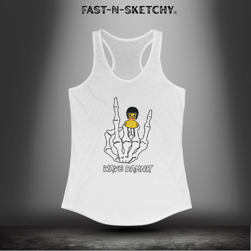 Jeep Edition:Wave Damnit created by Holly - Women's Graphic Racerback Tank Top