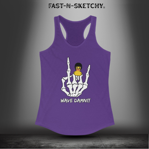 Jeep Edition:Wave Damnit created by Holly - Women's Graphic Racerback Tank Top