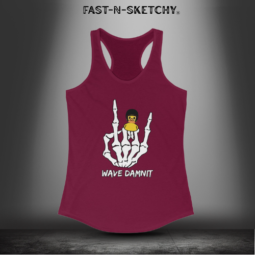 Jeep Edition:Wave Damnit created by Holly - Women's Graphic Racerback Tank Top