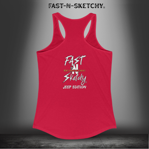 Jeep Edition:Wave Damnit created by Holly - Women's Graphic Racerback Tank Top