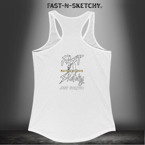 Jeep Edition:Wave Damnit created by Holly - Women's Graphic Racerback Tank Top