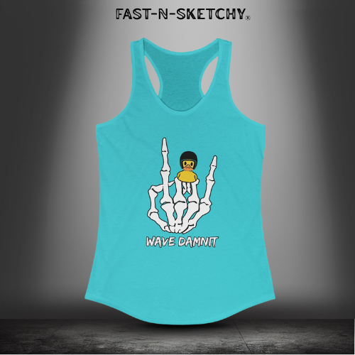 Jeep Edition:Wave Damnit created by Holly - Women's Graphic Racerback Tank Top