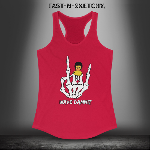 Jeep Edition:Wave Damnit created by Holly - Women's Graphic Racerback Tank Top