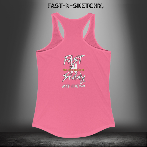 Jeep Edition:Wave Damnit created by Holly - Women's Graphic Racerback Tank Top