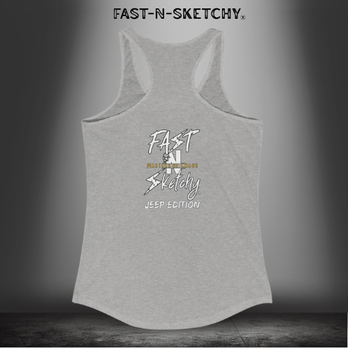 Jeep Edition:Wave Damnit created by Holly - Women's Graphic Racerback Tank Top