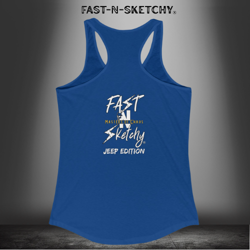 Jeep Edition:Wave Damnit created by Holly - Women's Graphic Racerback Tank Top