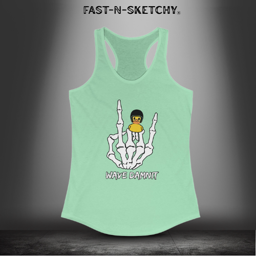 Jeep Edition:Wave Damnit created by Holly - Women's Graphic Racerback Tank Top