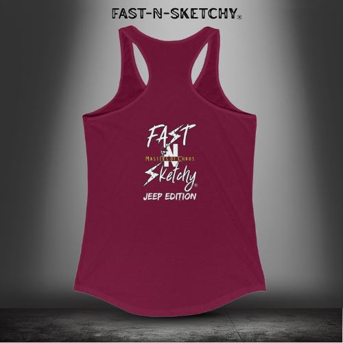 Jeep Edition:Wave Damnit created by Holly - Women's Graphic Racerback Tank Top