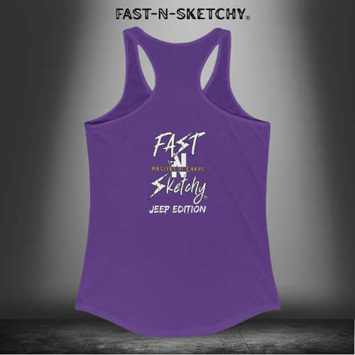 Jeep Edition:Wave Damnit created by Holly - Women's Graphic Racerback Tank Top