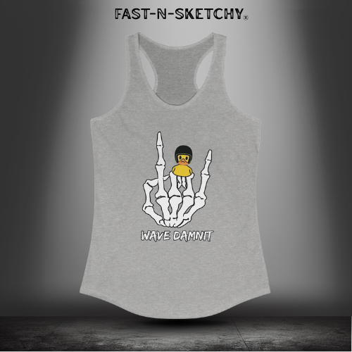 Jeep Edition:Wave Damnit created by Holly - Women's Graphic Racerback Tank Top