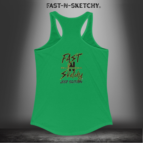 Jeep Edition: Wave Damnit created by Holly - Women's Graphic Racerback Tank Top