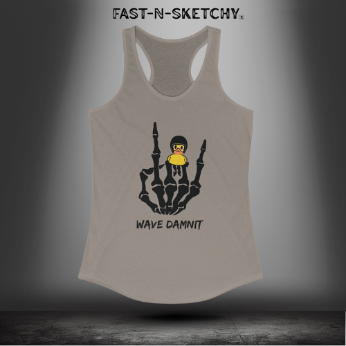 Jeep Edition: Wave Damnit created by Holly - Women's Graphic Racerback Tank Top