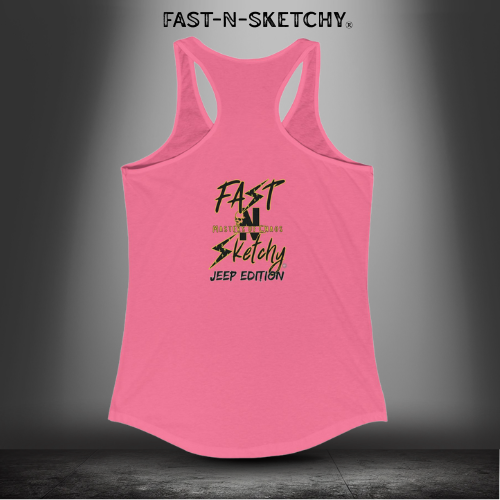 Jeep Edition: Wave Damnit created by Holly - Women's Graphic Racerback Tank Top