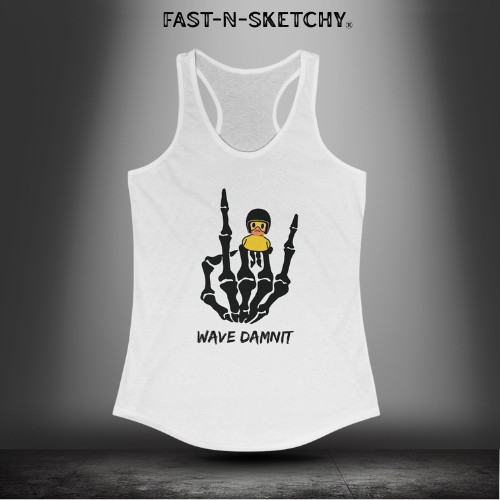 Jeep Edition: Wave Damnit created by Holly - Women's Graphic Racerback Tank Top