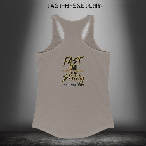 Jeep Edition: Wave Damnit created by Holly - Women's Graphic Racerback Tank Top