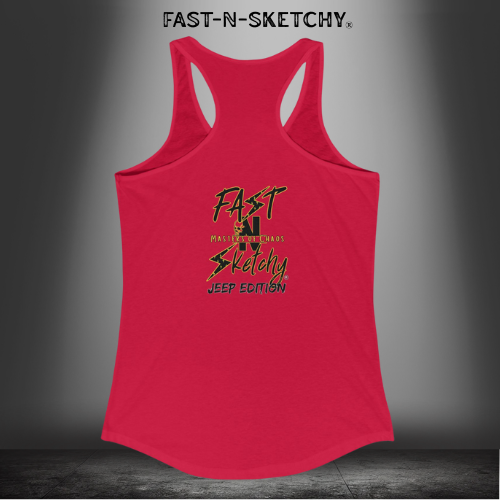 Jeep Edition: Wave Damnit created by Holly - Women's Graphic Racerback Tank Top