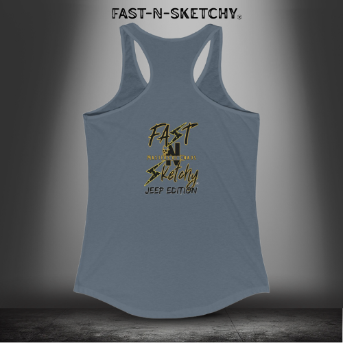 Jeep Edition: Wave Damnit created by Holly - Women's Graphic Racerback Tank Top