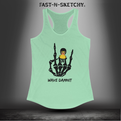 Jeep Edition: Wave Damnit created by Holly - Women's Graphic Racerback Tank Top