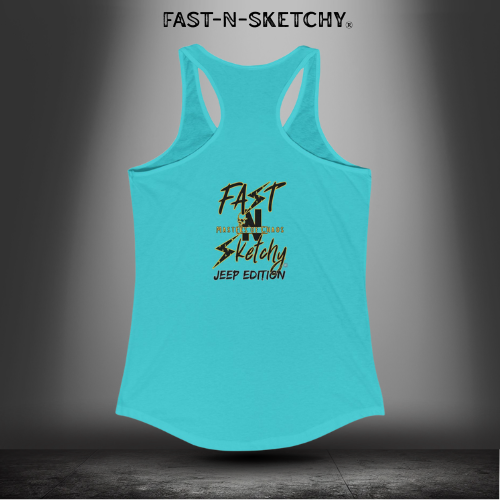 Jeep Edition: Wave Damnit created by Holly - Women's Graphic Racerback Tank Top