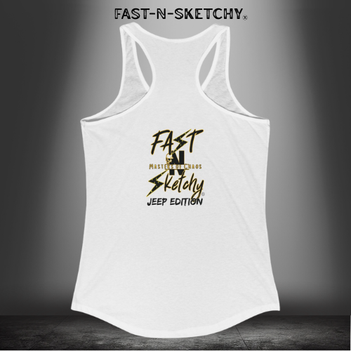 Jeep Edition: Wave Damnit created by Holly - Women's Graphic Racerback Tank Top