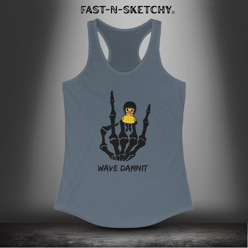 Jeep Edition: Wave Damnit created by Holly - Women's Graphic Racerback Tank Top