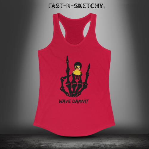 Jeep Edition: Wave Damnit created by Holly - Women's Graphic Racerback Tank Top