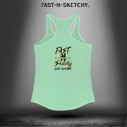 Jeep Edition: Wave Damnit created by Holly - Women's Graphic Racerback Tank Top