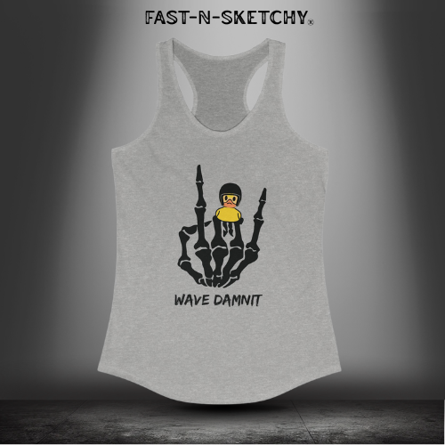 Jeep Edition: Wave Damnit created by Holly - Women's Graphic Racerback Tank Top