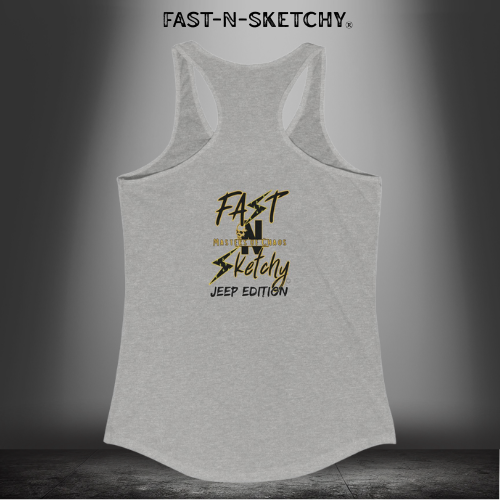 Jeep Edition: Wave Damnit created by Holly - Women's Graphic Racerback Tank Top