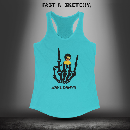 Jeep Edition: Wave Damnit created by Holly - Women's Graphic Racerback Tank Top