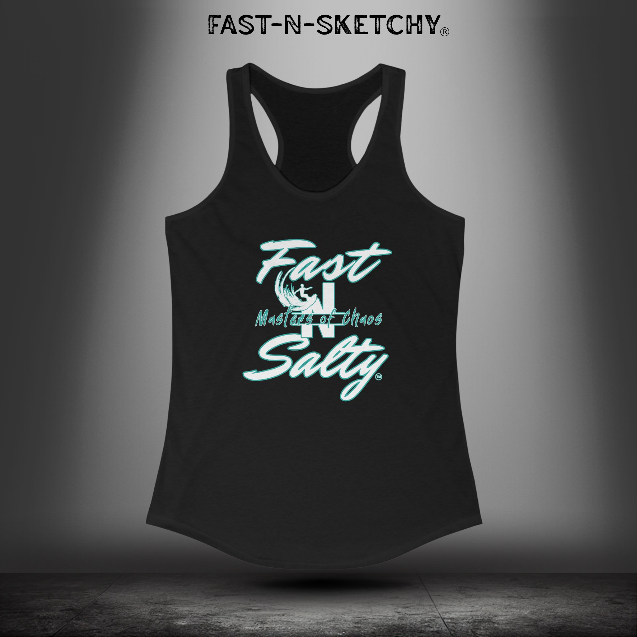 Fast-N-Salty Master of Chaos "Surfer Edition" - Racerback Tank Top