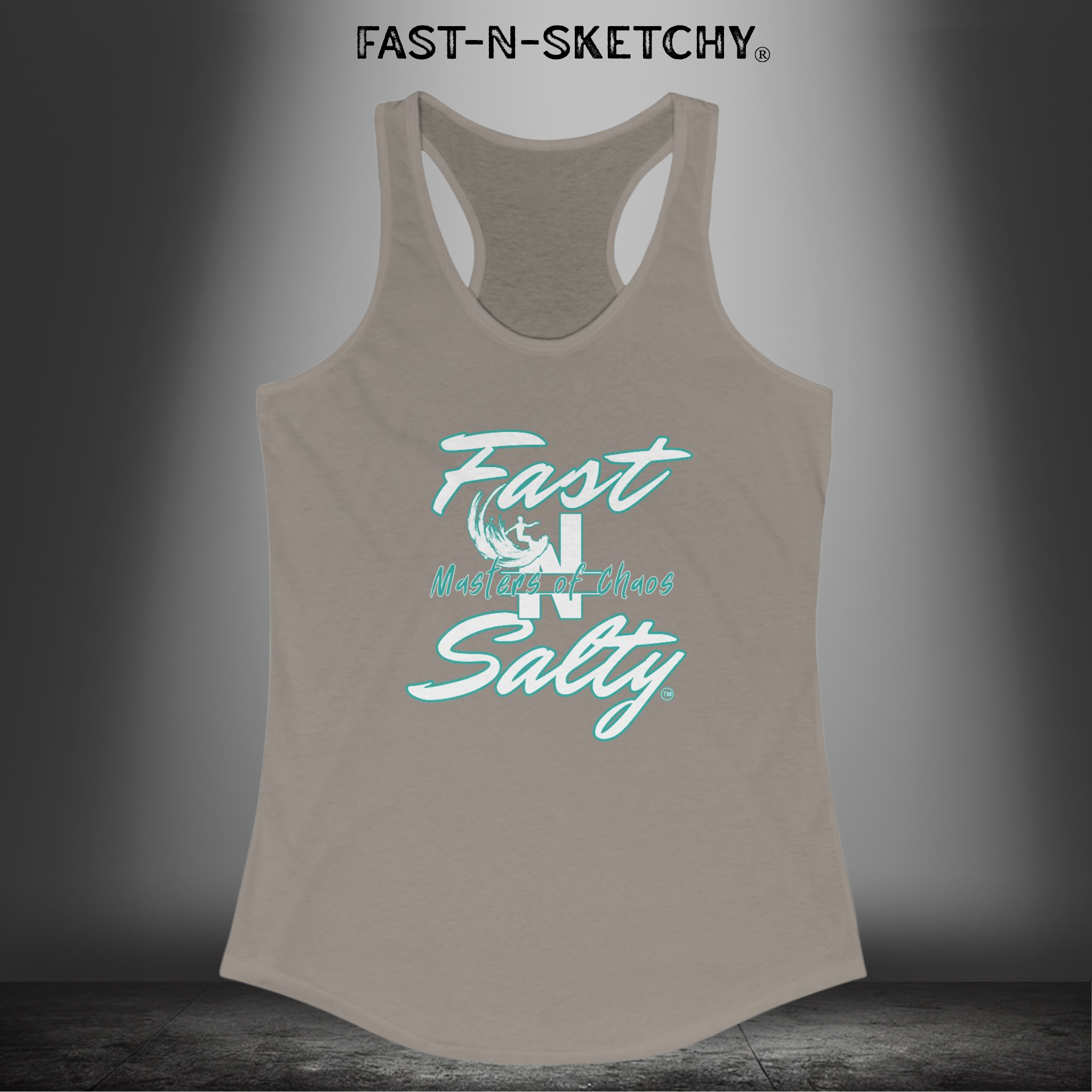 Fast-N-Salty Master of Chaos "Surfer Edition" - Racerback Tank Top