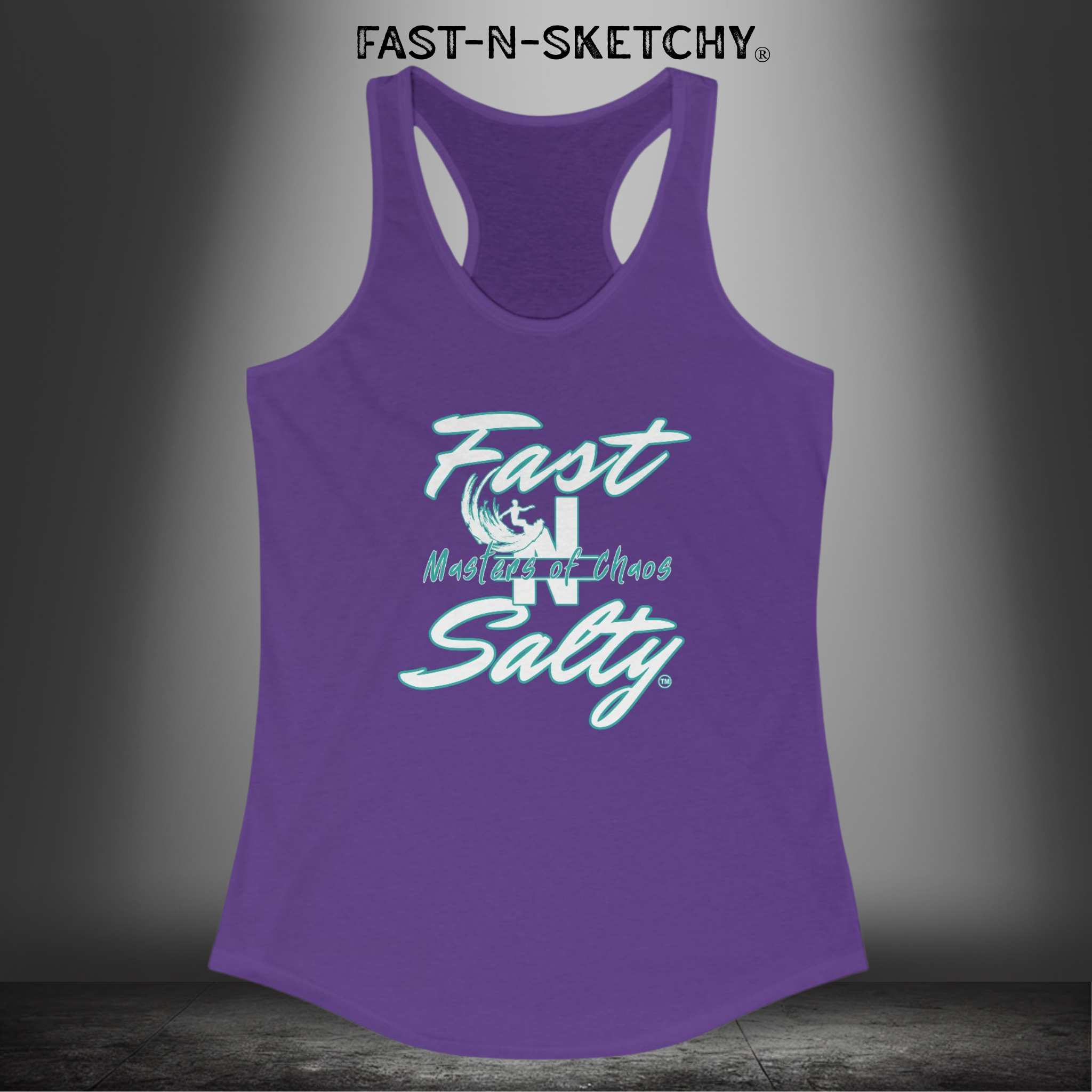 Fast-N-Salty Master of Chaos "Surfer Edition" - Racerback Tank Top
