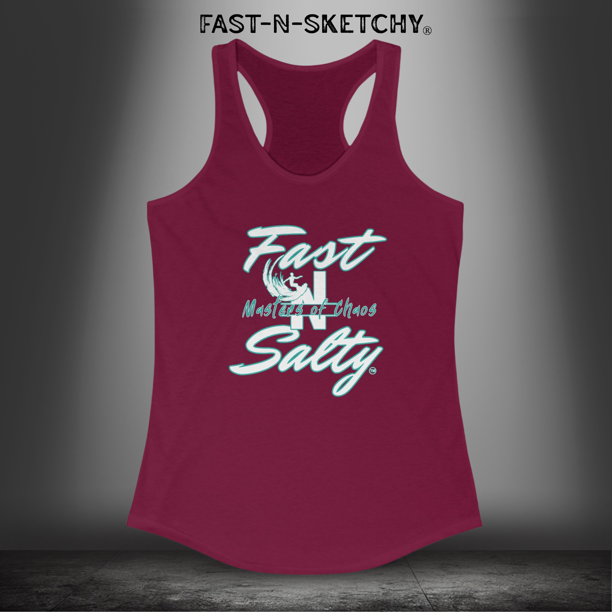 Fast-N-Salty Master of Chaos "Surfer Edition" - Racerback Tank Top