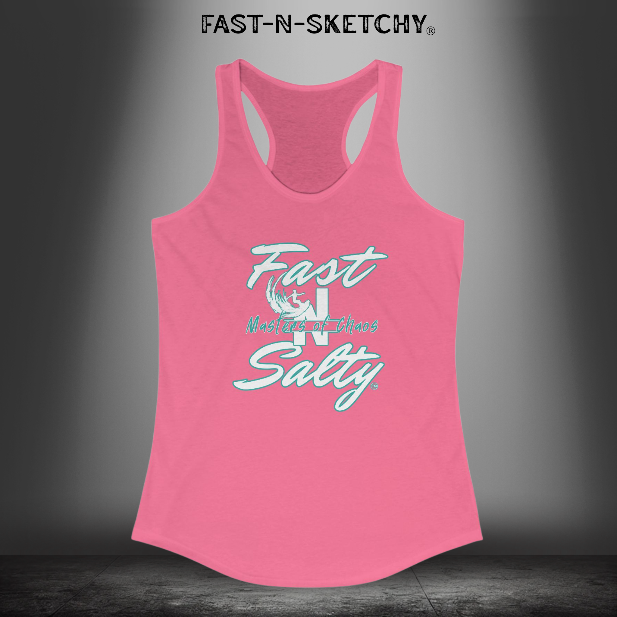 Fast-N-Salty Master of Chaos "Surfer Edition" - Racerback Tank Top