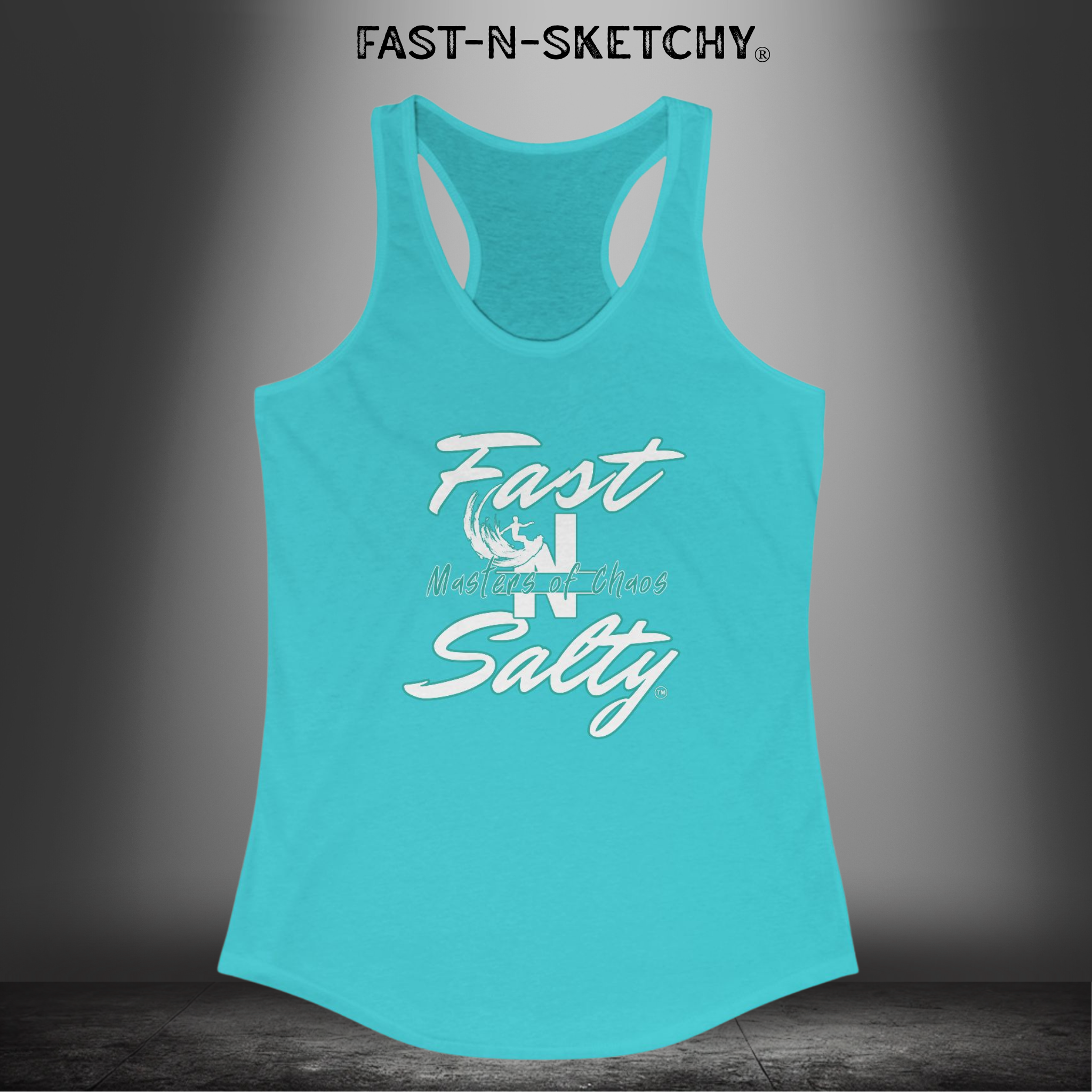 Fast-N-Salty Master of Chaos "Surfer Edition" - Racerback Tank Top