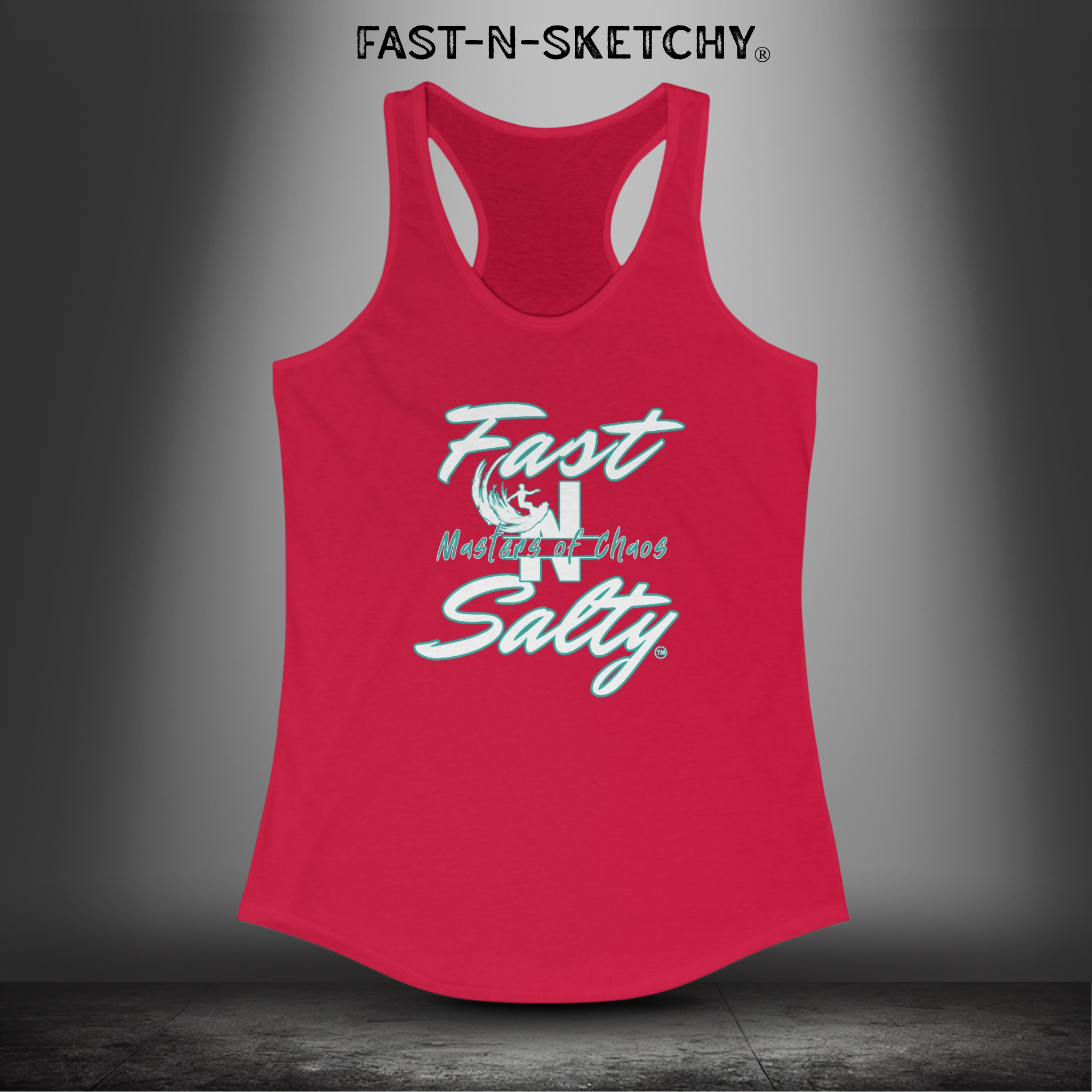 Fast-N-Salty Master of Chaos "Surfer Edition" - Racerback Tank Top