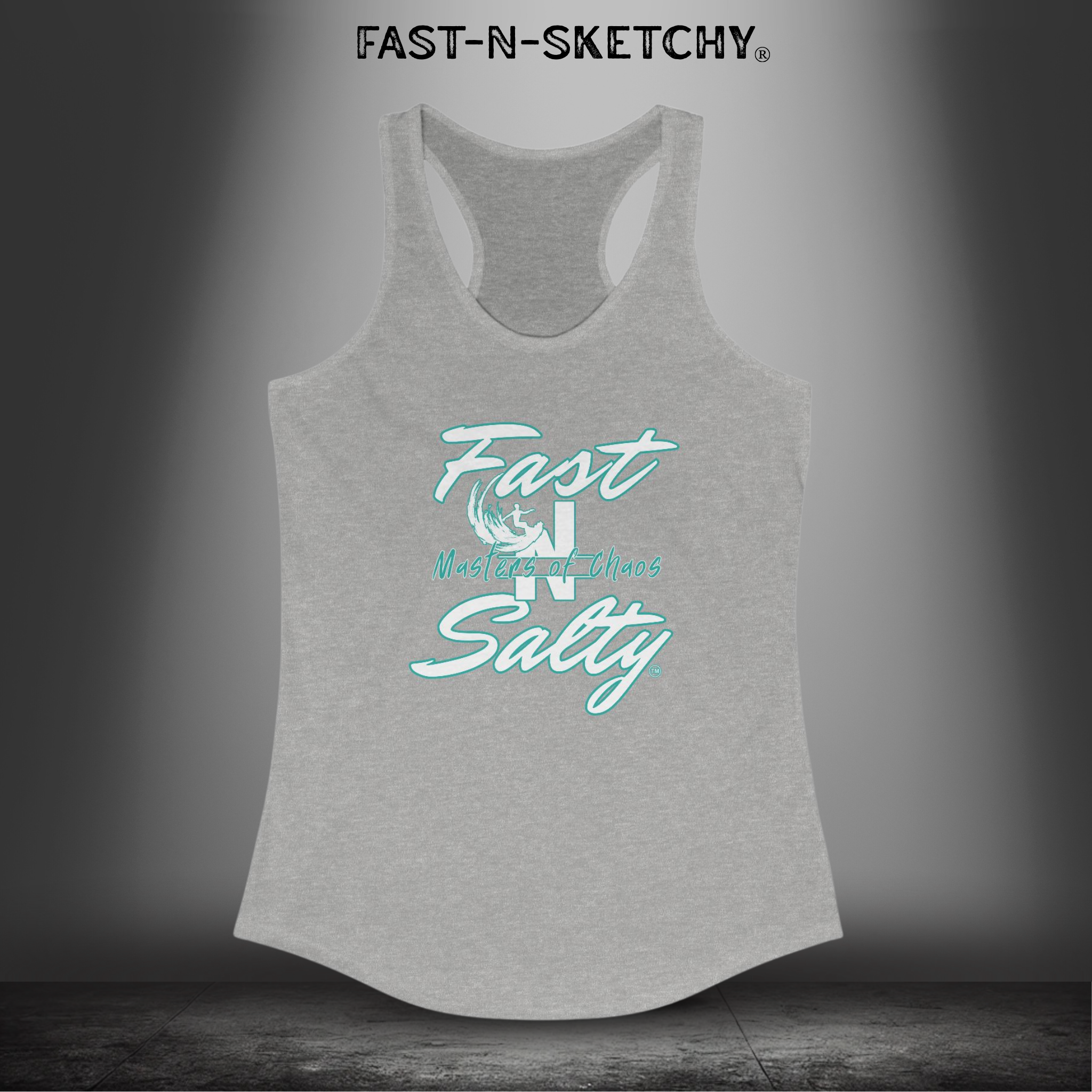 Fast-N-Salty Master of Chaos "Surfer Edition" - Racerback Tank Top