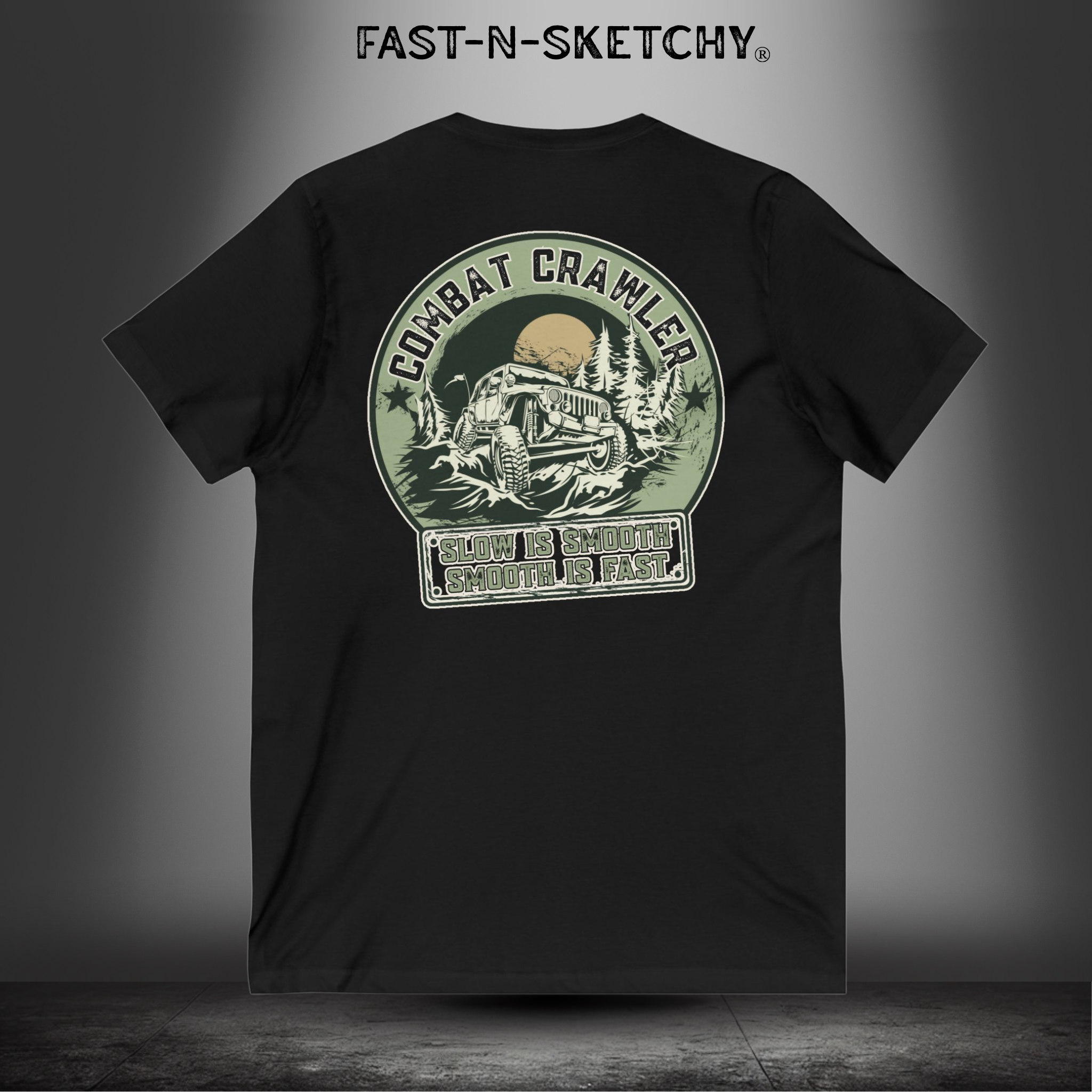 Combat Crawler - Slow is Smooth, Smooth is Fast (Jeep Edition) - Women's V-Neck T-Shirt