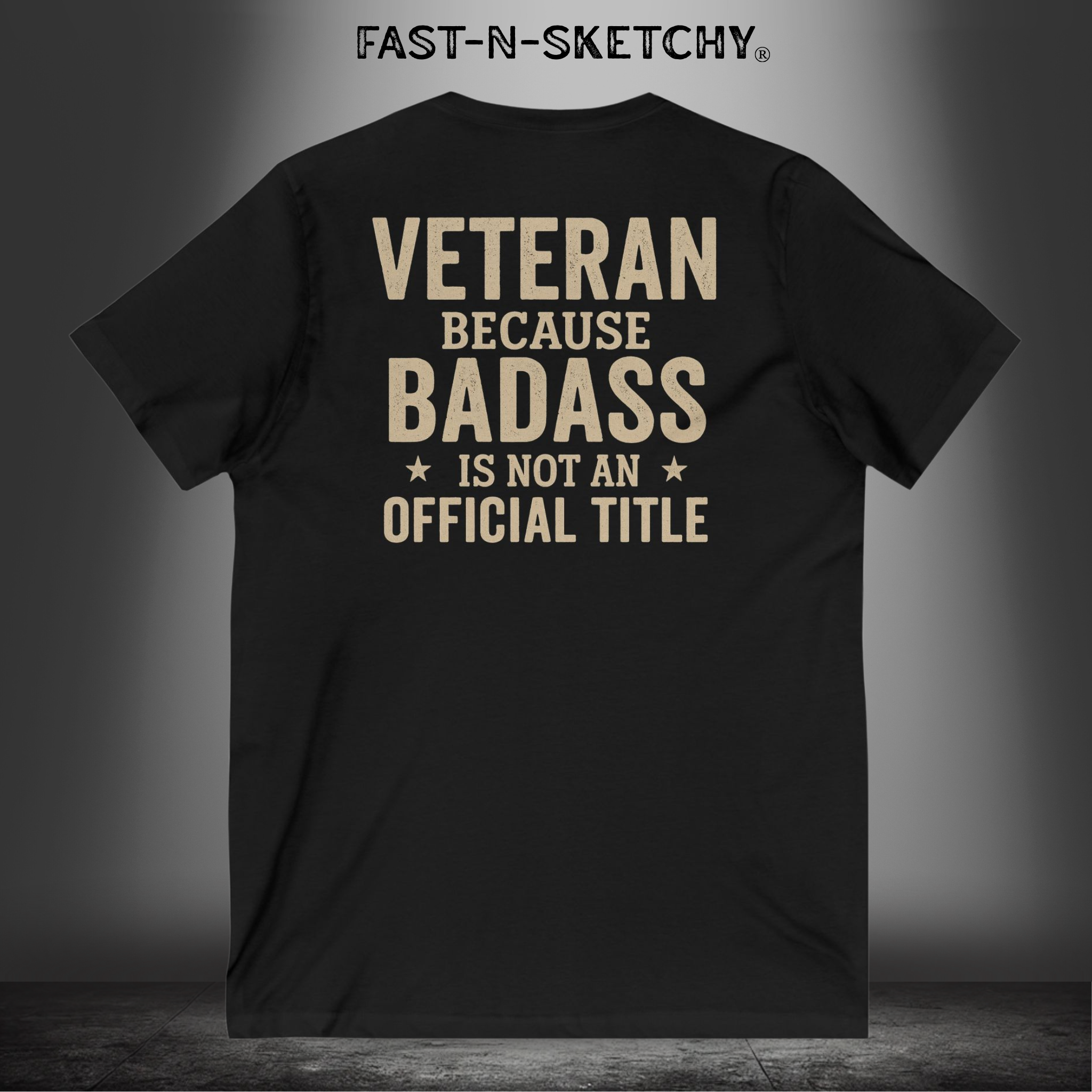 Veteran, Because Badass is not an Official Title - Women's T-Shirt V-Neck