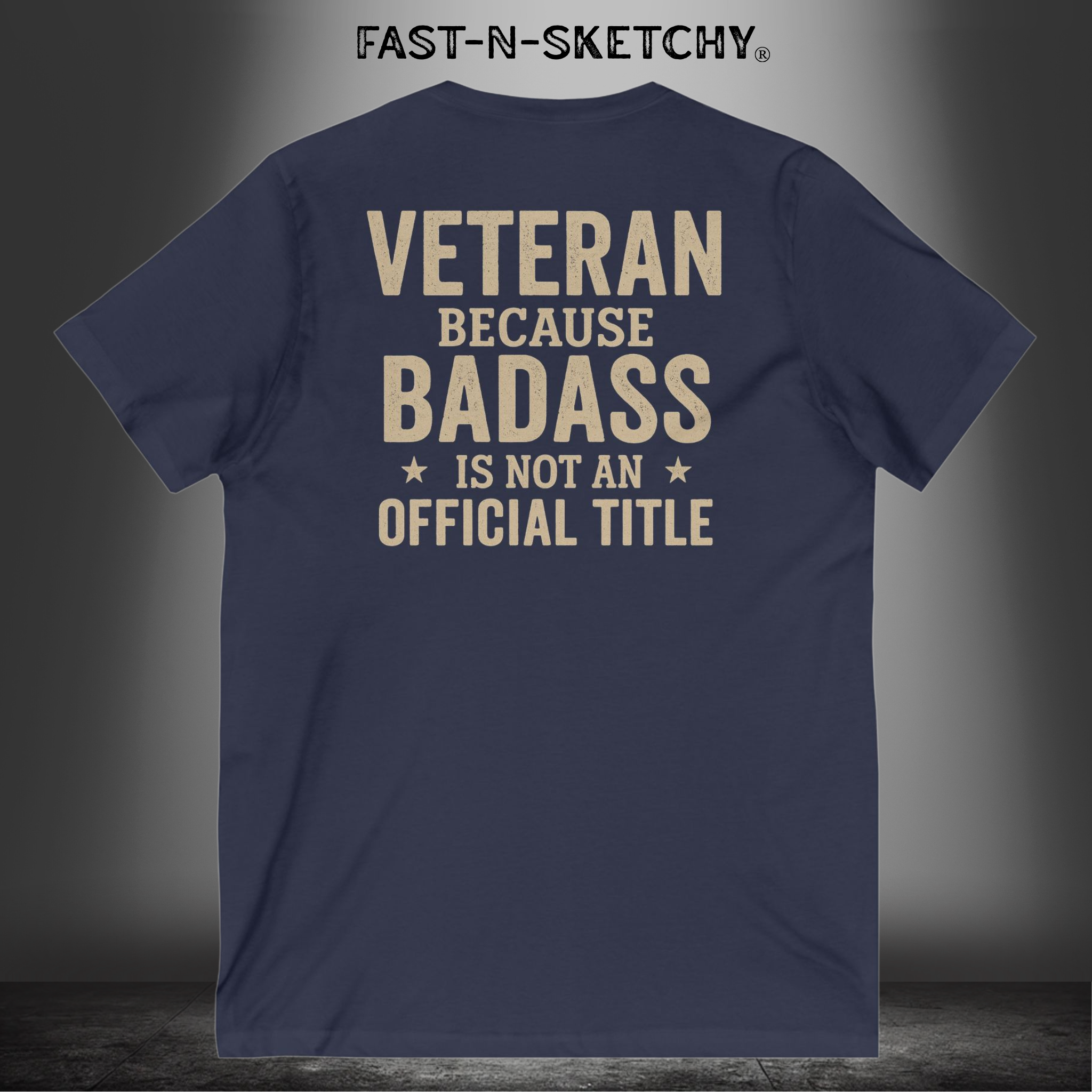 Veteran, Because Badass is not an Official Title - Women's T-Shirt V-Neck