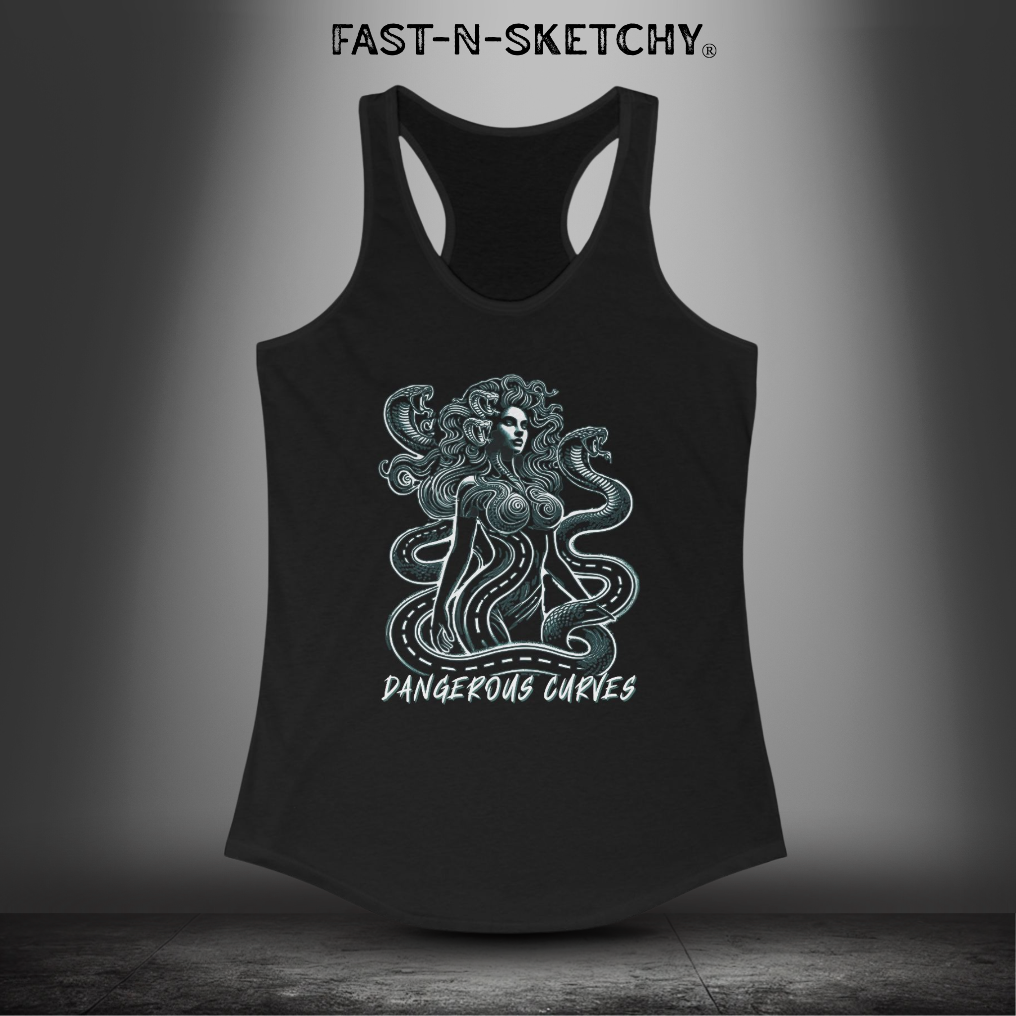 DANGEROUS CURVES - FAST-N-SEXYâ„¢: Women's Ideal Racerback Tank