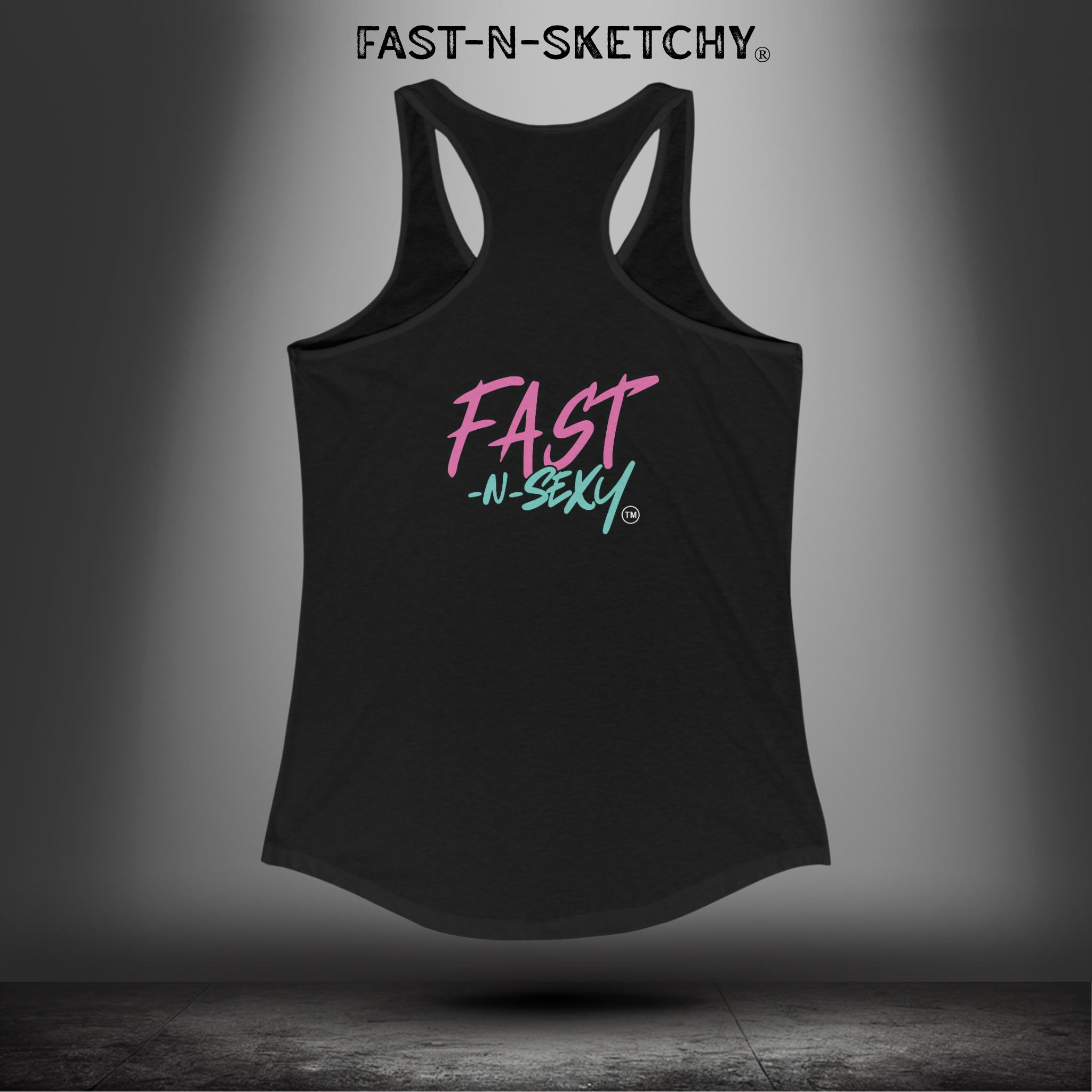 LOVE ME OR CHASE ME - FAST-N-SEXYâ„¢: Women's Ideal Racerback Tank