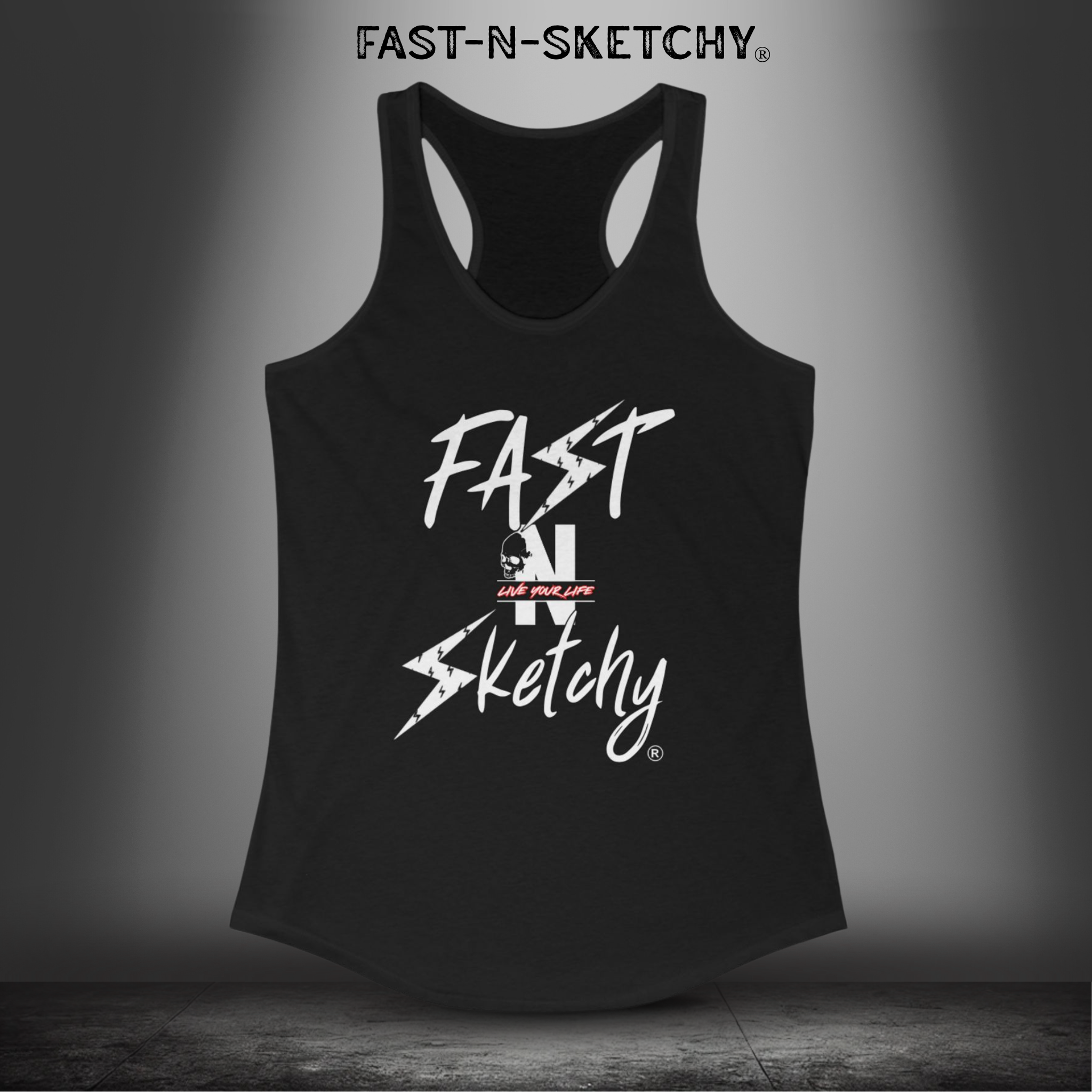 FAST-N-SKETCHY® - Racerback Tank Top - Women's
