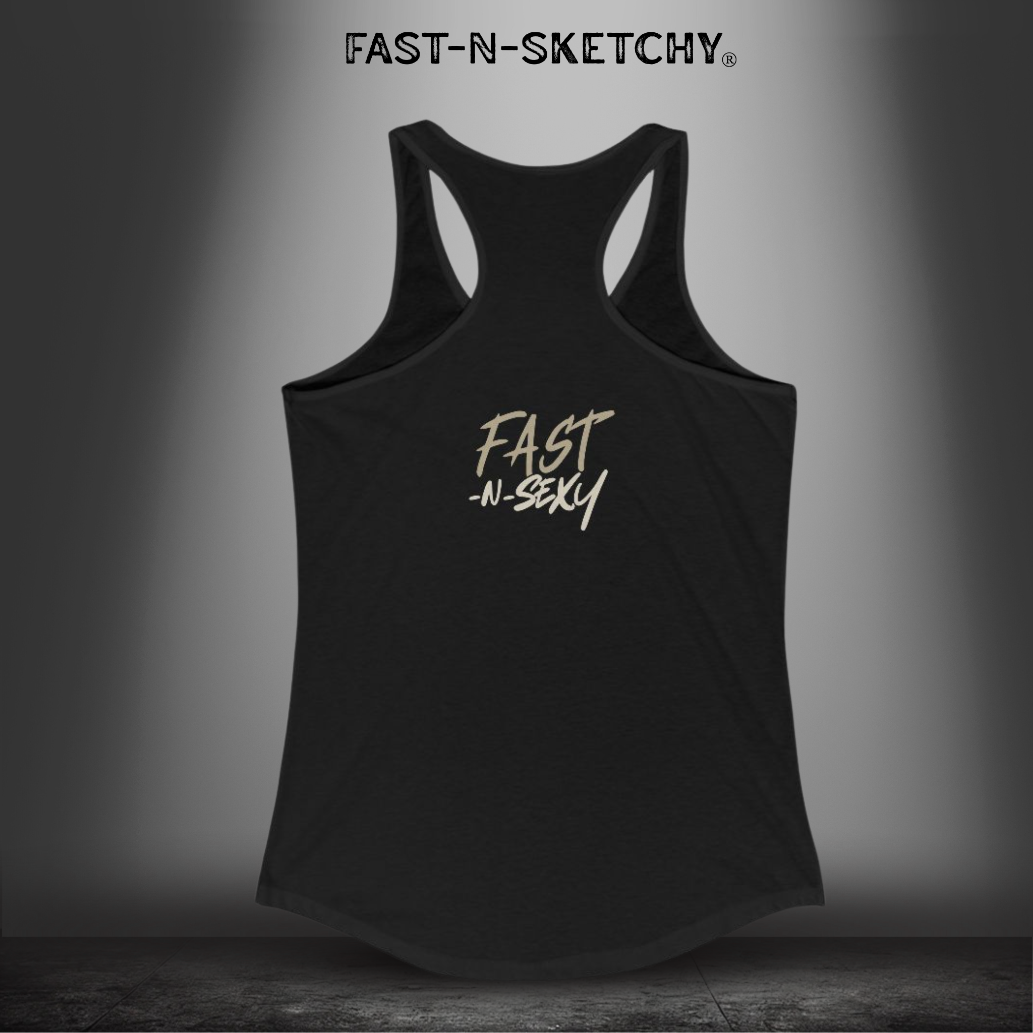 Pretty In Camo, Deadly In Boots: MJilitary Edition Racerback Tank FAST-N-SEXY