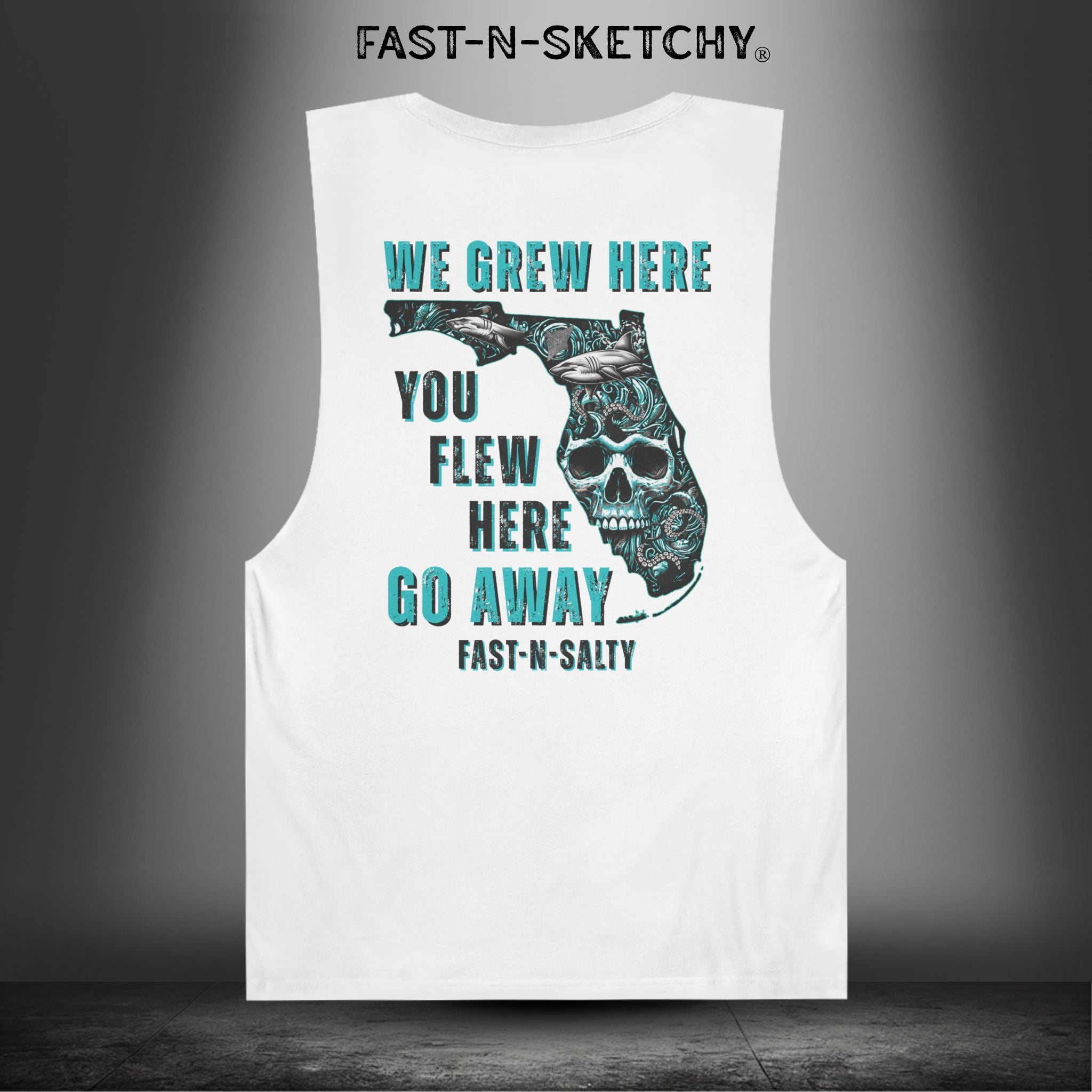 WE GREW HERE, YOU FLEW HERE, GO AWAY: Muscle Tank Top
