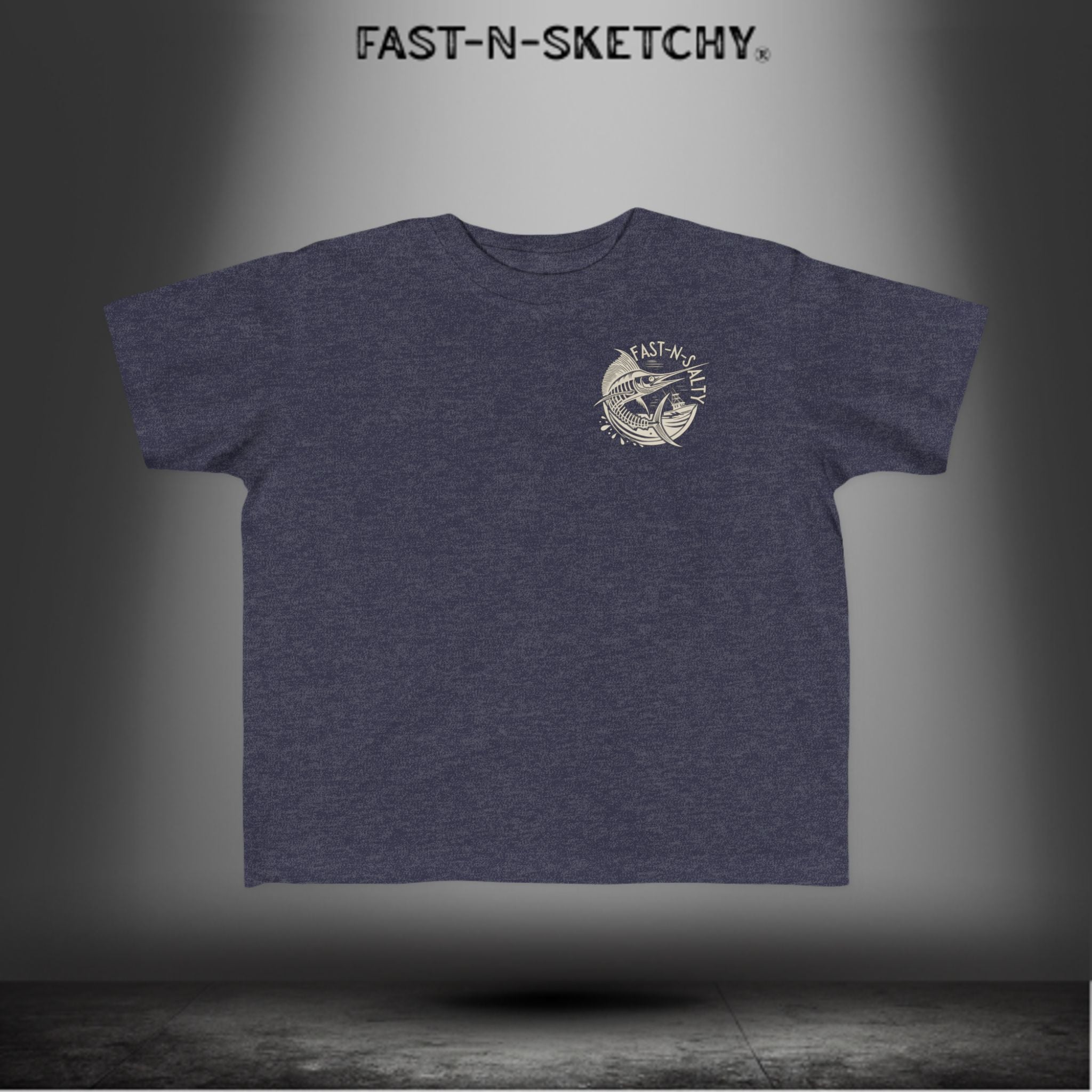 FAST-N-SALTY™ Catch Me If You Can – Marlin Toddler Tee | Fast Fins and Faster Feet.