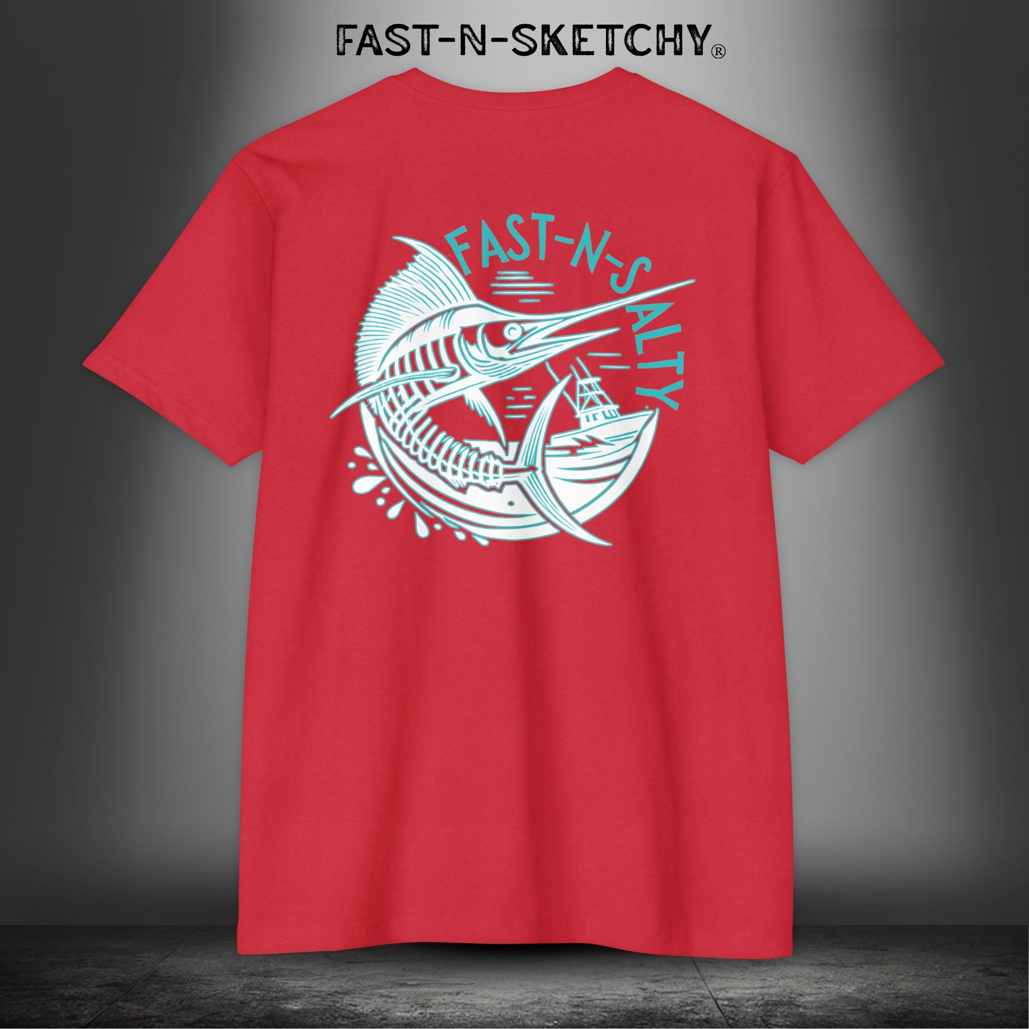 Fast-n-Salty Circle Logo - T-Shirt Next Level 6210