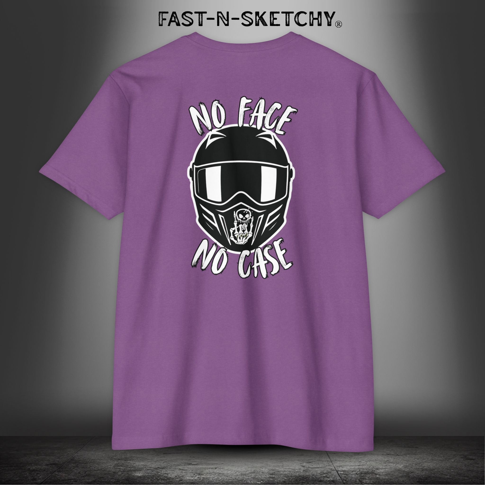 No Face, No Case: Biker Edition Premium Fitted Tee (Colors)